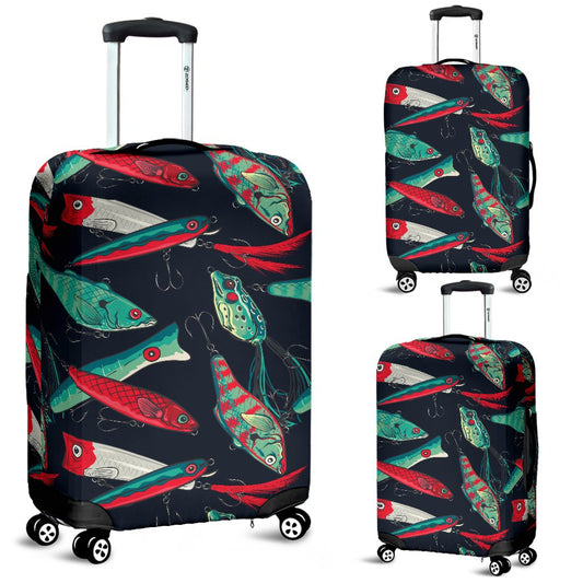 Fishing Bait Pattern Luggage Cover Protector