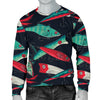 Fishing Bait Pattern Men Crewneck Sweatshirt