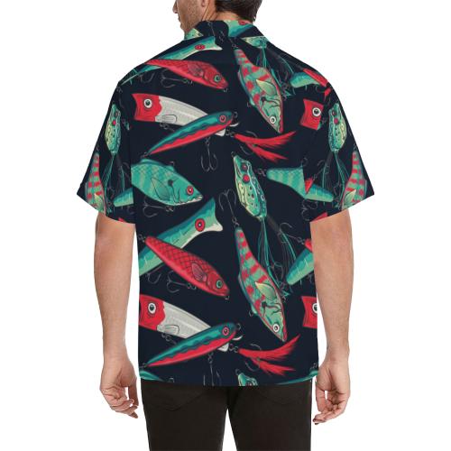 Fishing Bait Pattern Men Hawaiian Shirt