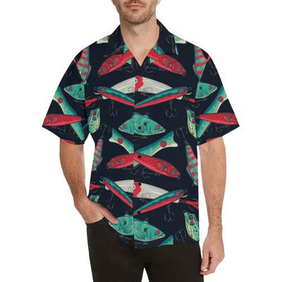 Fishing Bait Pattern Men Hawaiian Shirt