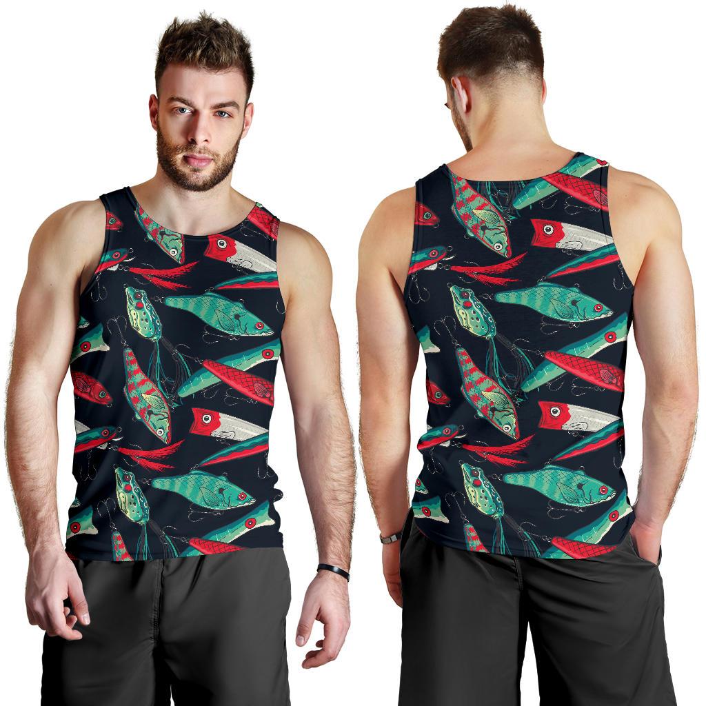 Fishing Bait Pattern Men Tank Top