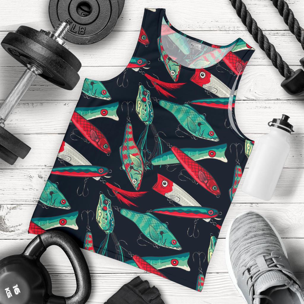 Fishing Bait Pattern Men Tank Top