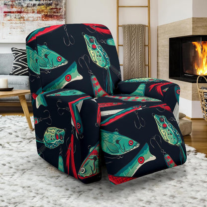 Fishing Bait Pattern Recliner Slipcover-JORJUNE.COM