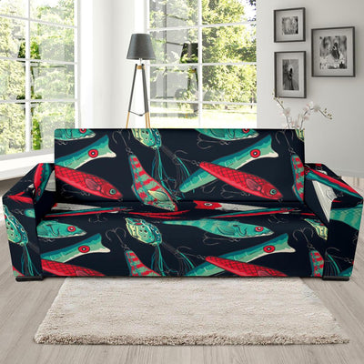 Fishing Bait Pattern Sofa Slipcover-JORJUNE.COM