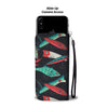 Fishing Bait Pattern Wallet Phone Case