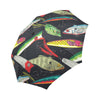 Fishing Bait Print Automatic Foldable Umbrella