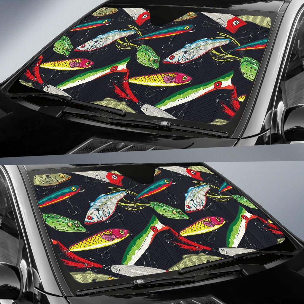 Fishing Bait Print Car Sun Shade-JorJune