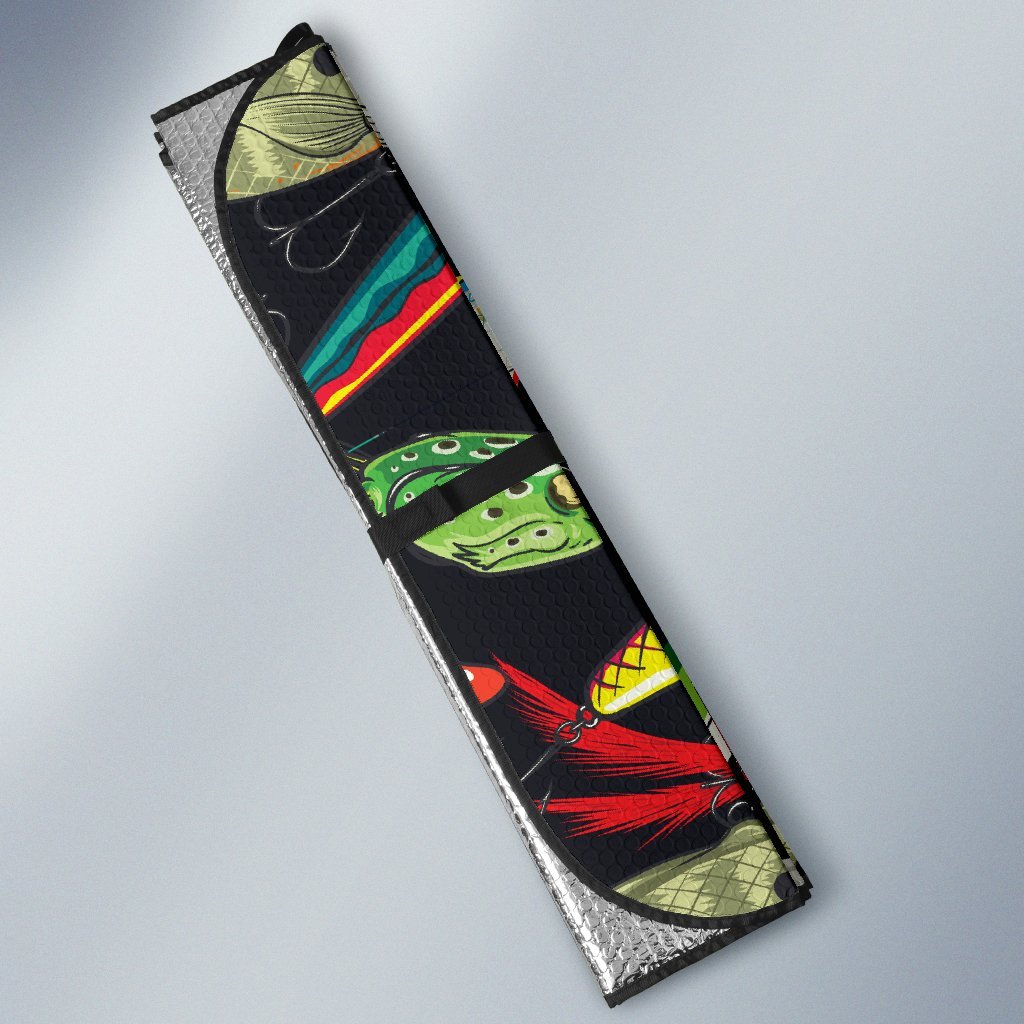 Fishing Bait Print Car Sun Shade-JorJune