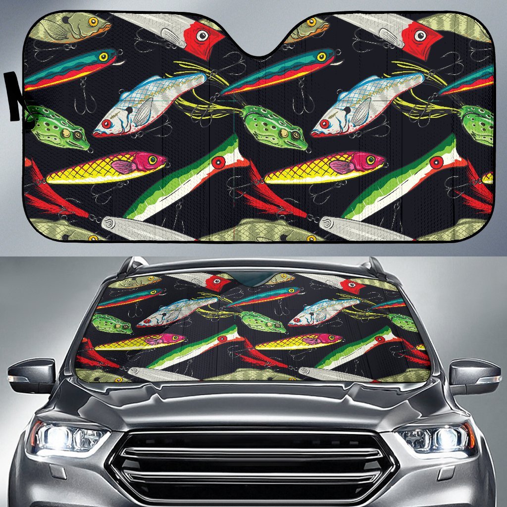 Fishing Bait Print Car Sun Shade-JorJune