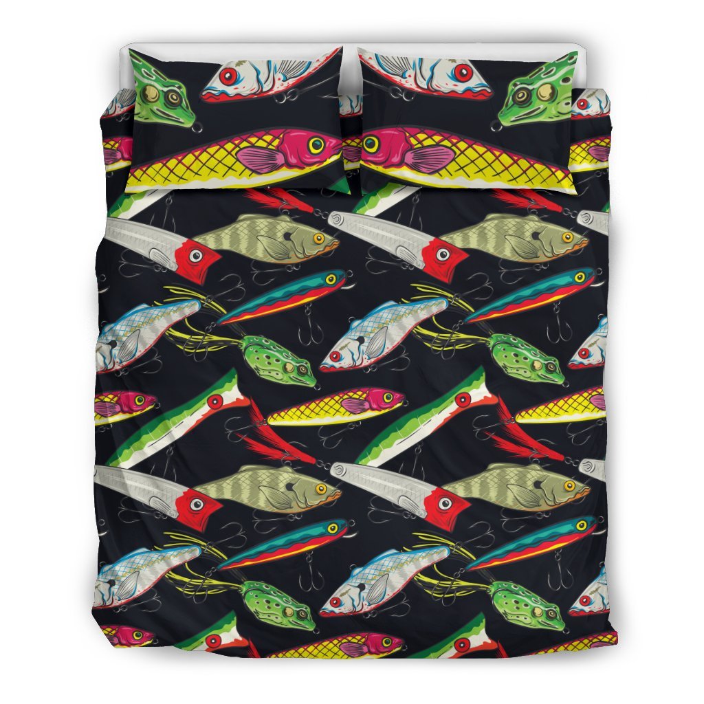 Fishing Bait Print Duvet Cover Bedding Set