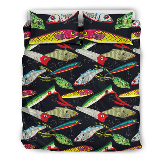 Fishing Bait Print Duvet Cover Bedding Set
