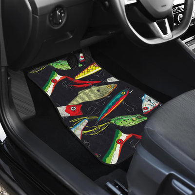 Fishing Bait Print Front and Back Car Floor Mats