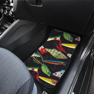 Fishing Bait Print Front and Back Car Floor Mats