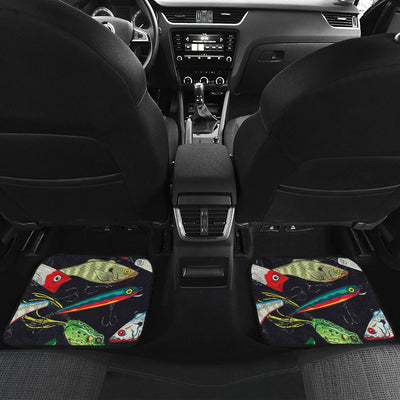 Fishing Bait Print Front and Back Car Floor Mats