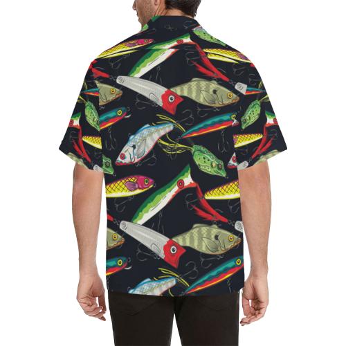 Fishing Bait Print Men Hawaiian Shirt