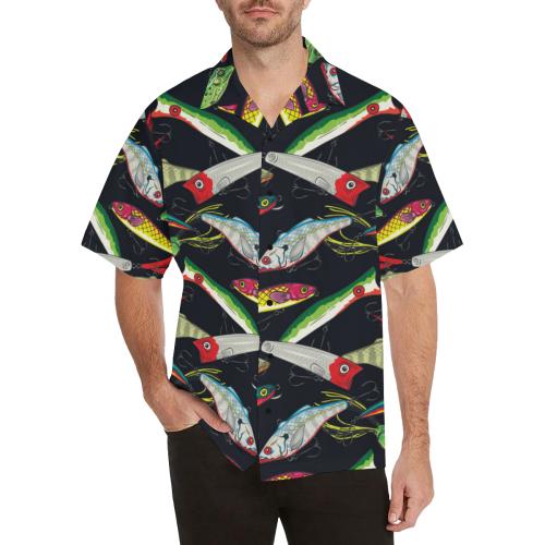 Fishing Bait Print Men Hawaiian Shirt