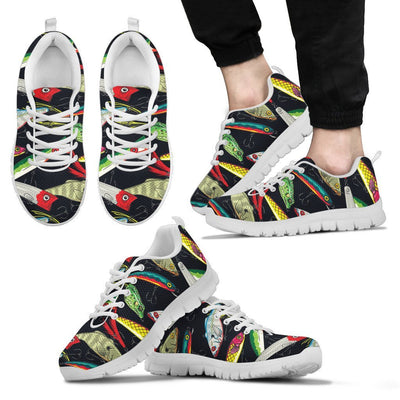 Fishing Bait Print Men Sneakers