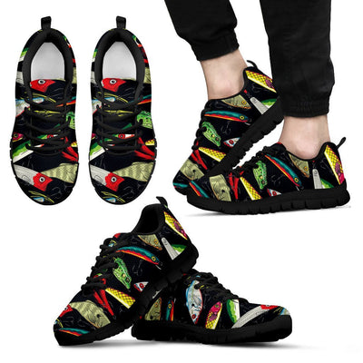 Fishing Bait Print Men Sneakers