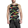 Fishing Bait Print Men Tank Top