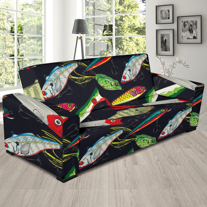 Fishing Bait Print Sofa Slipcover-JORJUNE.COM