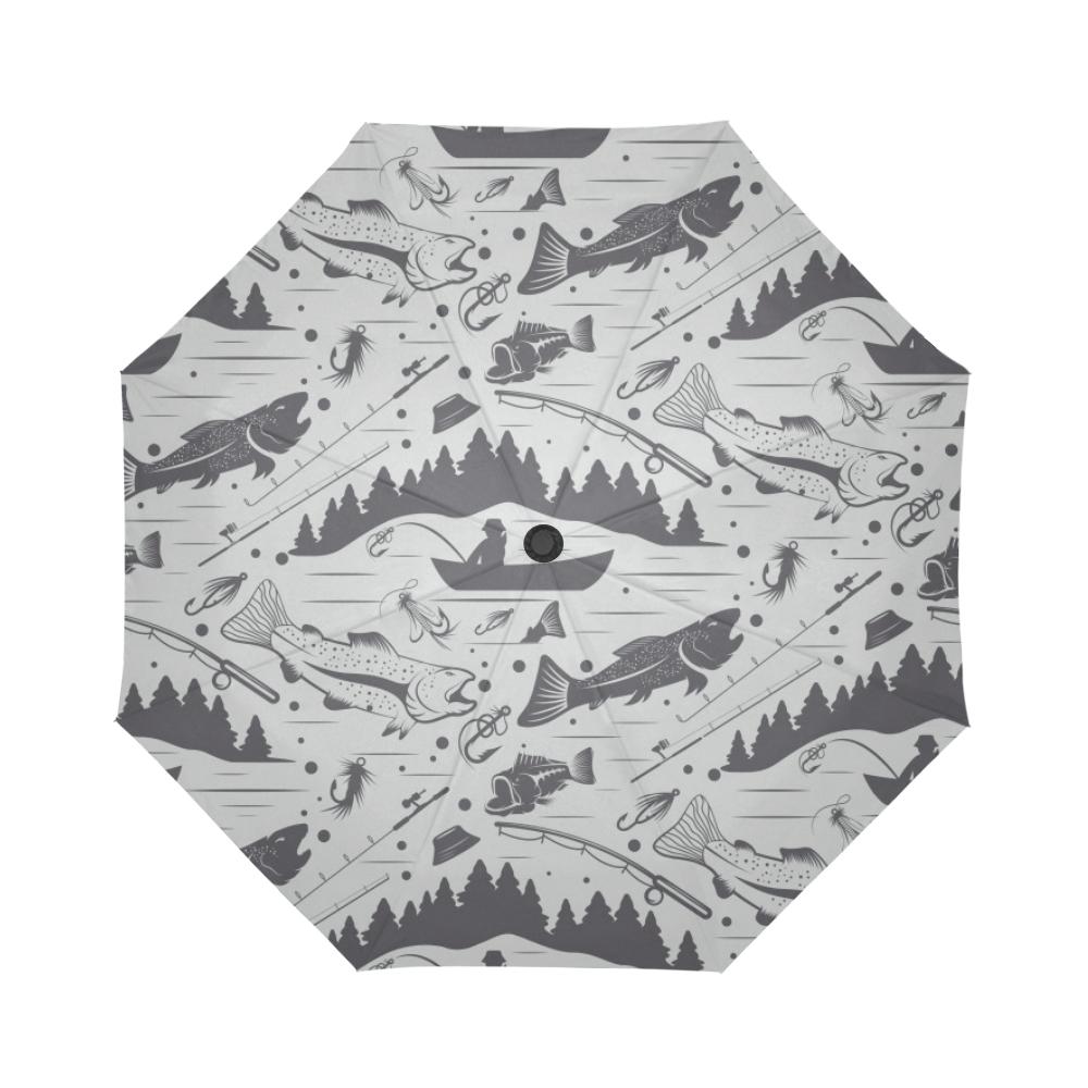 Fishing patter Automatic Foldable Umbrella