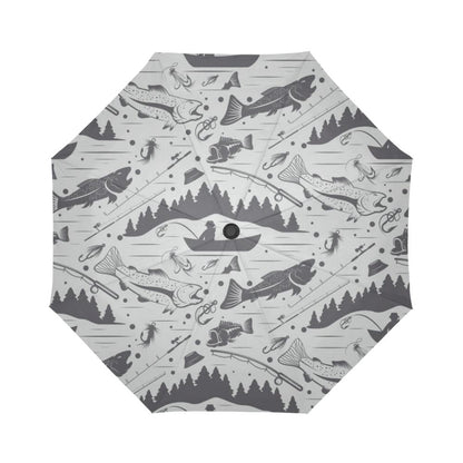 Fishing patter Automatic Foldable Umbrella
