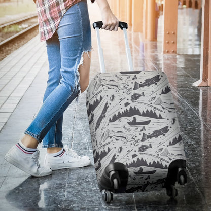 Fishing patter Luggage Cover Protector