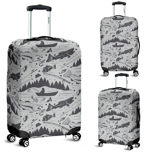 Fishing patter Luggage Cover Protector