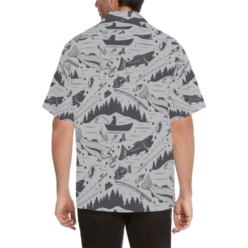 Fishing patter Men Hawaiian Shirt