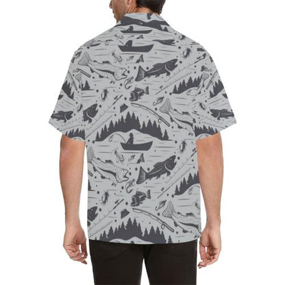 Fishing patter Men Hawaiian Shirt