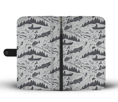 Fishing Pattern Wallet Phone Case