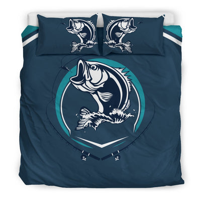 Fishing Print Duvet Cover Bedding Set