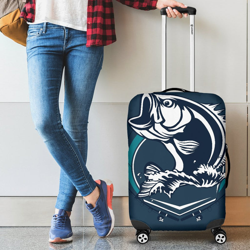 Fishing Print Luggage Cover Protector