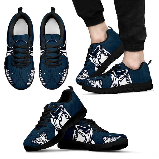 Fishing Print Men Sneakers
