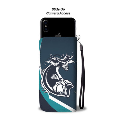 Fishing Print Wallet Phone Case