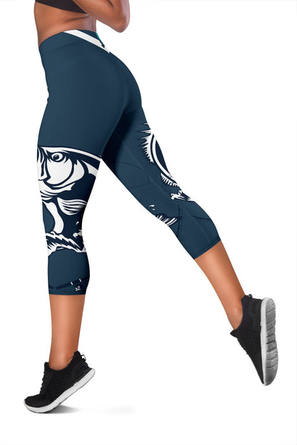 Fishing Print Women Capris