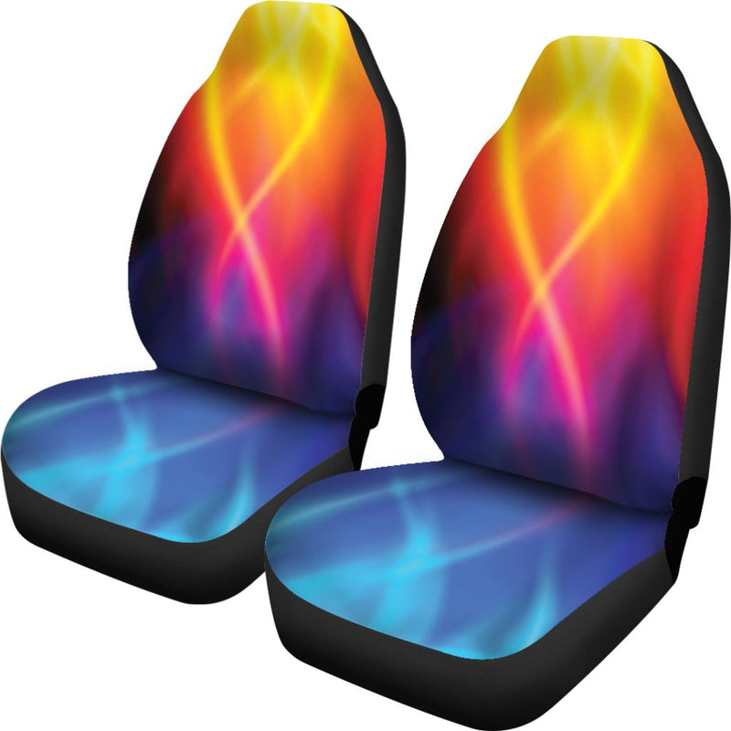 Flame Fire Blue Design Print Universal Fit Car Seat Covers