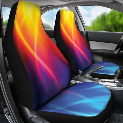 Flame Fire Blue Design Print Universal Fit Car Seat Covers
