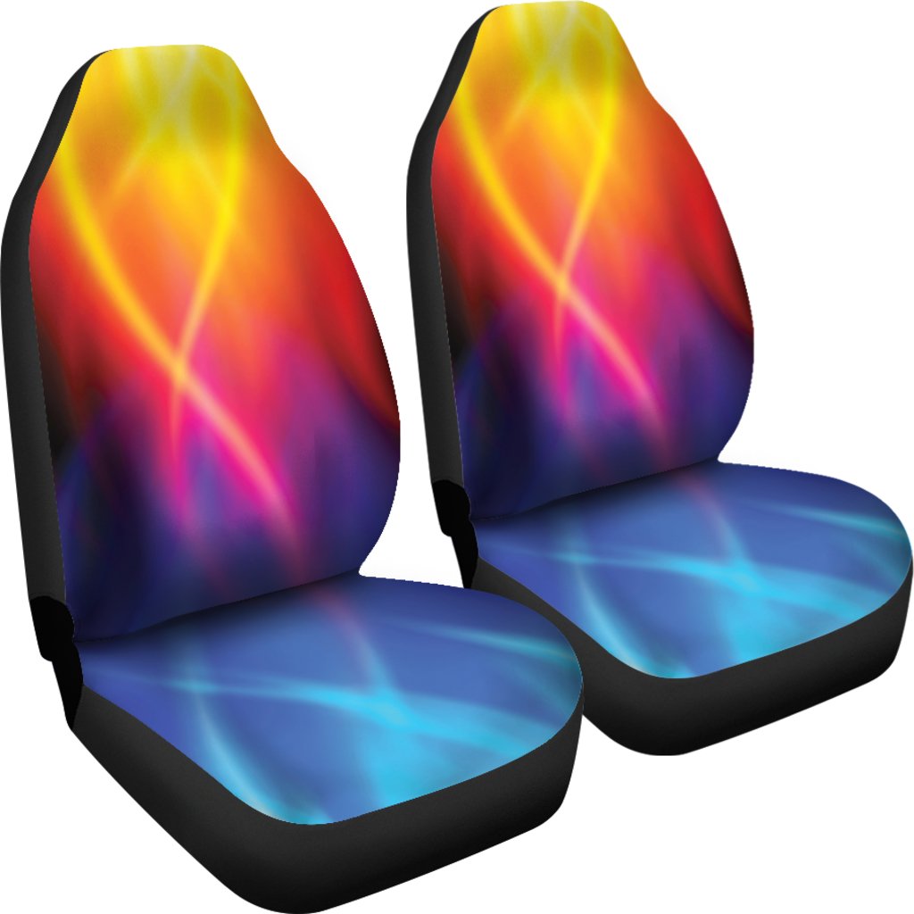 Flame Fire Blue Design Print Universal Fit Car Seat Covers