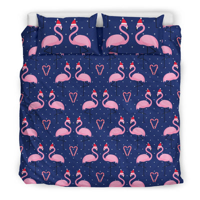 Flamingo Christmas Duvet Cover Bedding Set