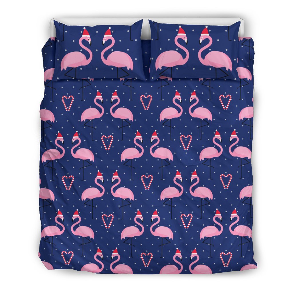 Flamingo Christmas Duvet Cover Bedding Set