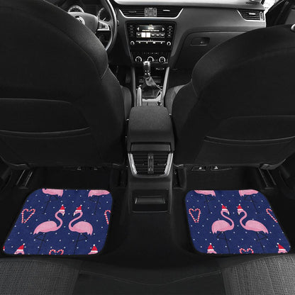 Flamingo Christmas Front and Back Car Floor Mats