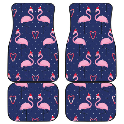 Flamingo Christmas Front and Back Car Floor Mats