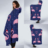 Flamingo Christmas Hooded Blanket-JORJUNE.COM