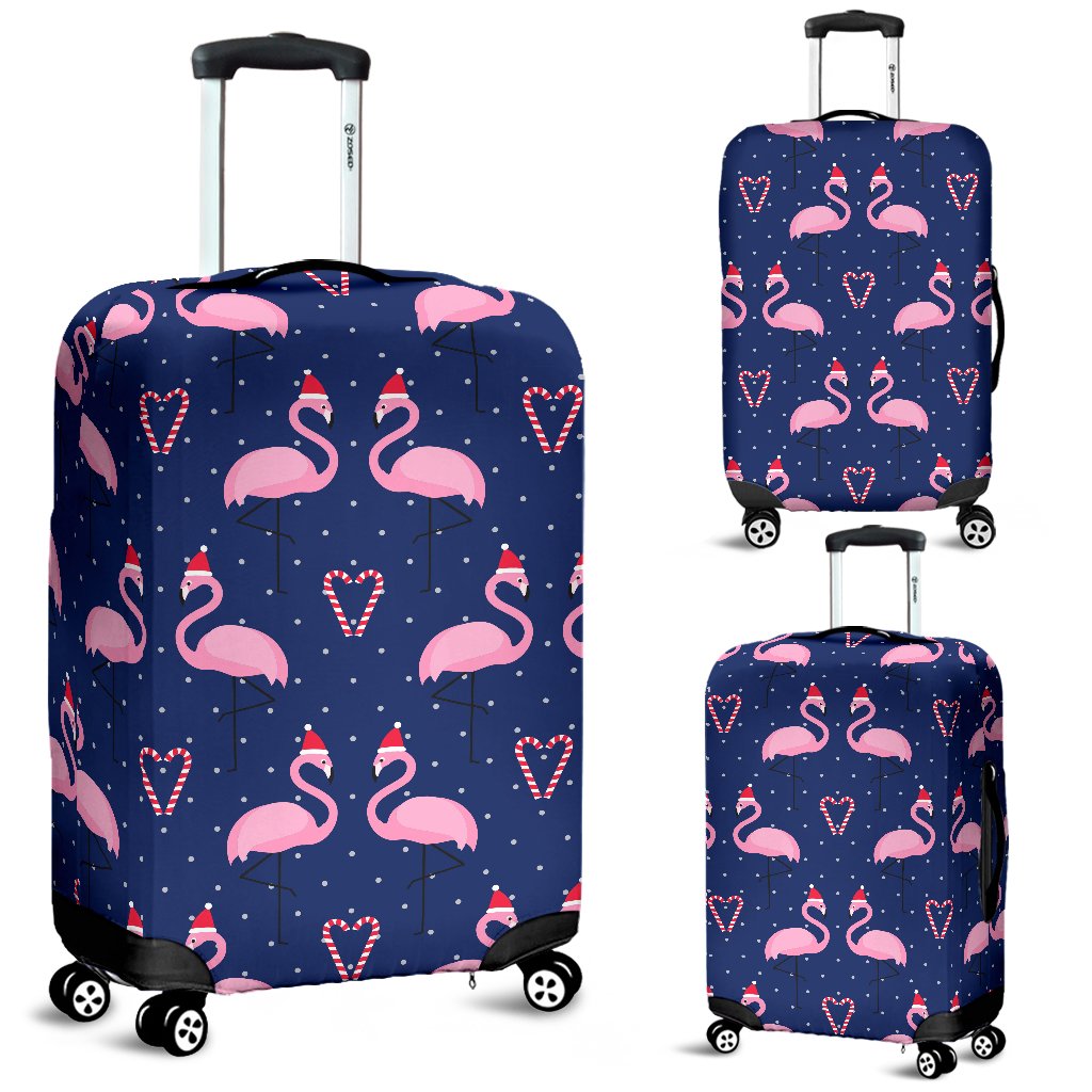 Flamingo Christmas Luggage Cover Protector
