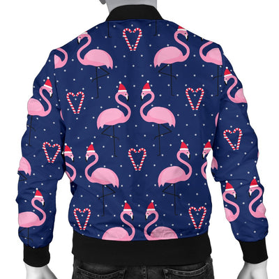 Flamingo Christmas Men Casual Bomber Jacket