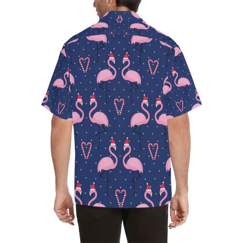 Flamingo Christmas Men Hawaiian Shirt