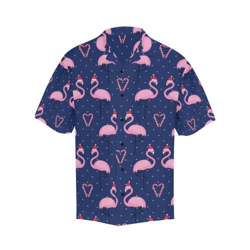 Flamingo Christmas Men Hawaiian Shirt