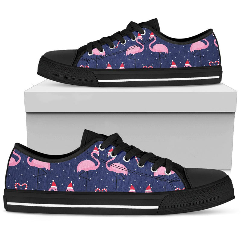 Flamingo Christmas Men Low Top Shoes