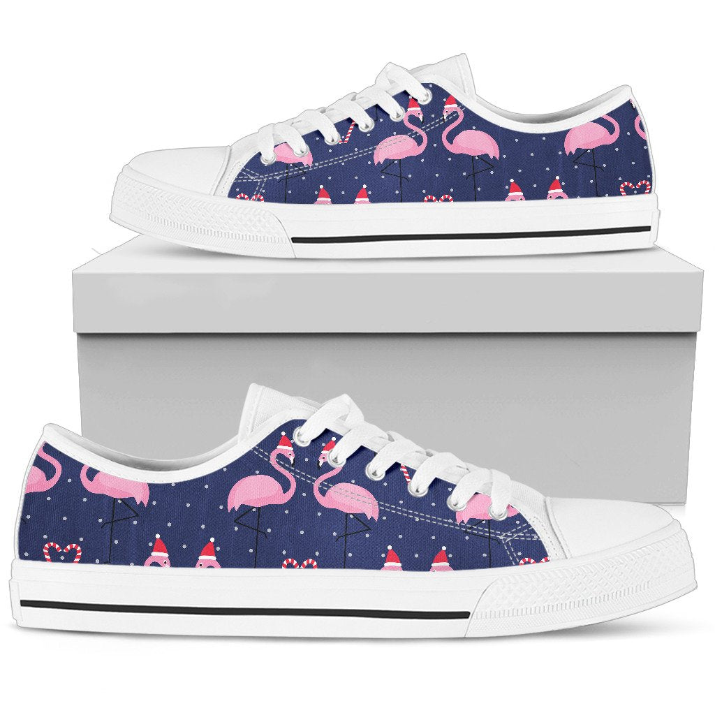 Flamingo Christmas Men Low Top Shoes